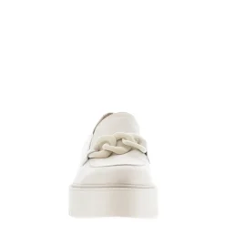 Lizi Italian Off White Chain Wedge Loafers<Carl Scarpa Best Sale