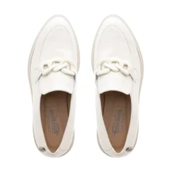 Lizi Italian Off White Chain Wedge Loafers<Carl Scarpa Best Sale