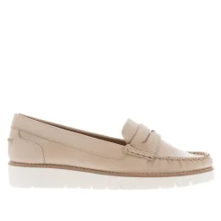 Lucentia Beige Leather Wedge Loafers<Carl Scarpa Best