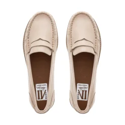 Lucentia Beige Leather Wedge Loafers<Carl Scarpa Best