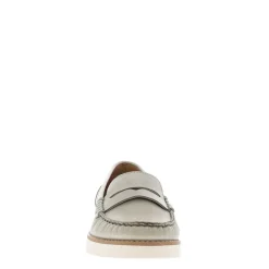 Lucentia Grey Leather Wedge Loafers<Carl Scarpa Best Sale