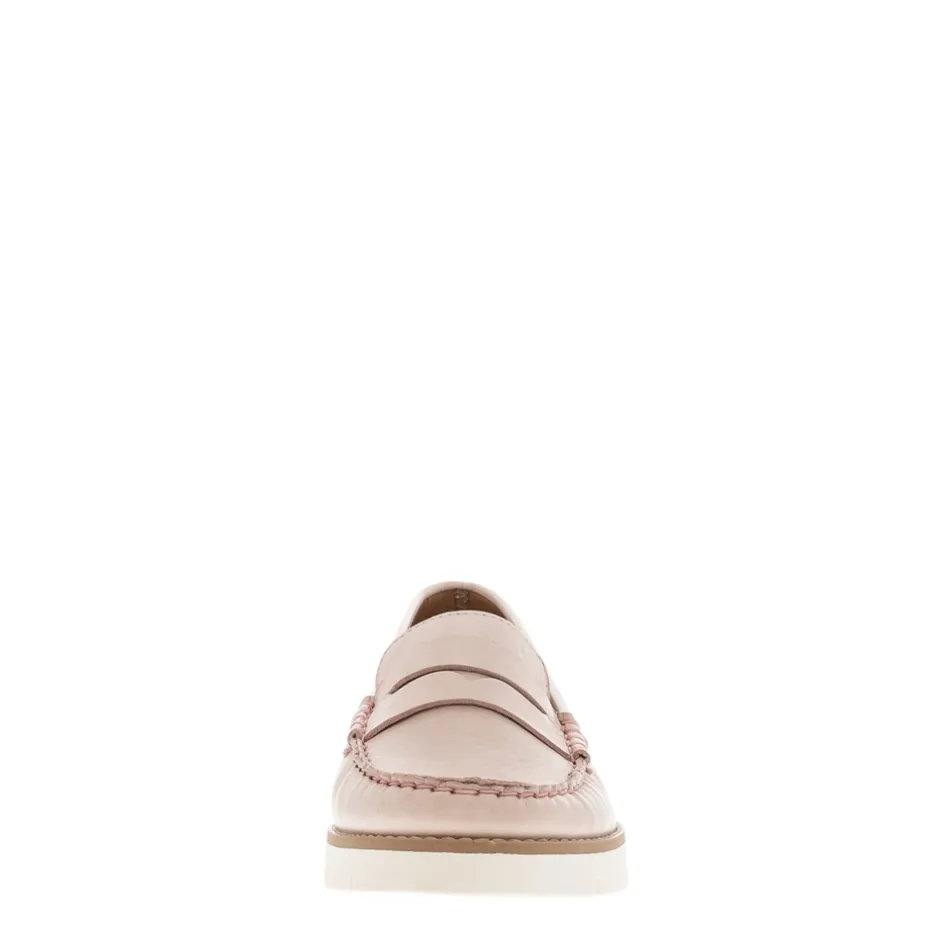 Lucentia Nude Leather Wedge Loafers<Carl Scarpa Outlet