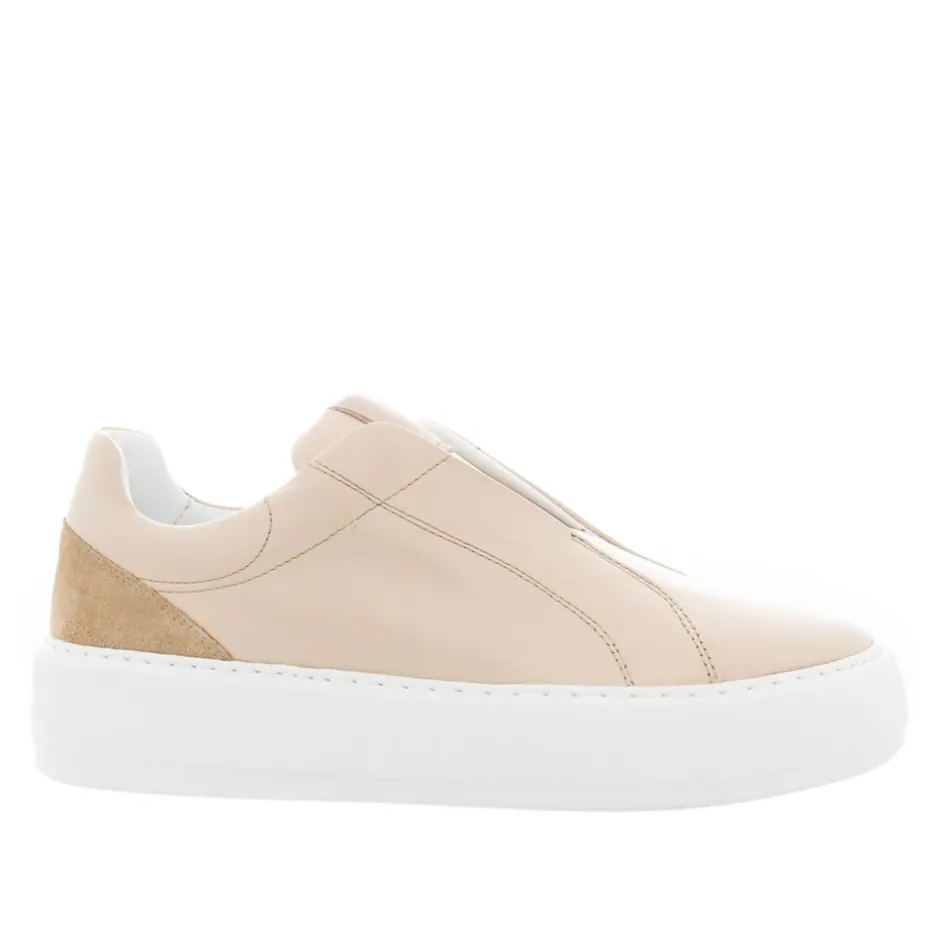 Mabel Beige Leather Trainers<Carl Scarpa Outlet
