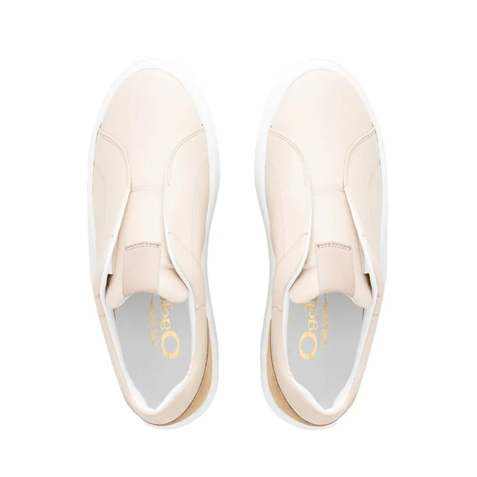 Mabel Beige Leather Trainers<Carl Scarpa Outlet