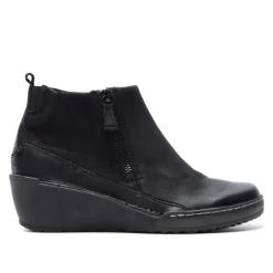 MAEVE BLACK LEATHER ANKLE BOOTS<Carl Scarpa Cheap