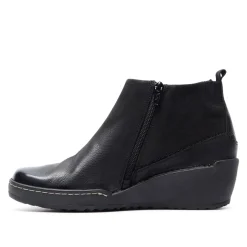 MAEVE BLACK LEATHER ANKLE BOOTS<Carl Scarpa Cheap