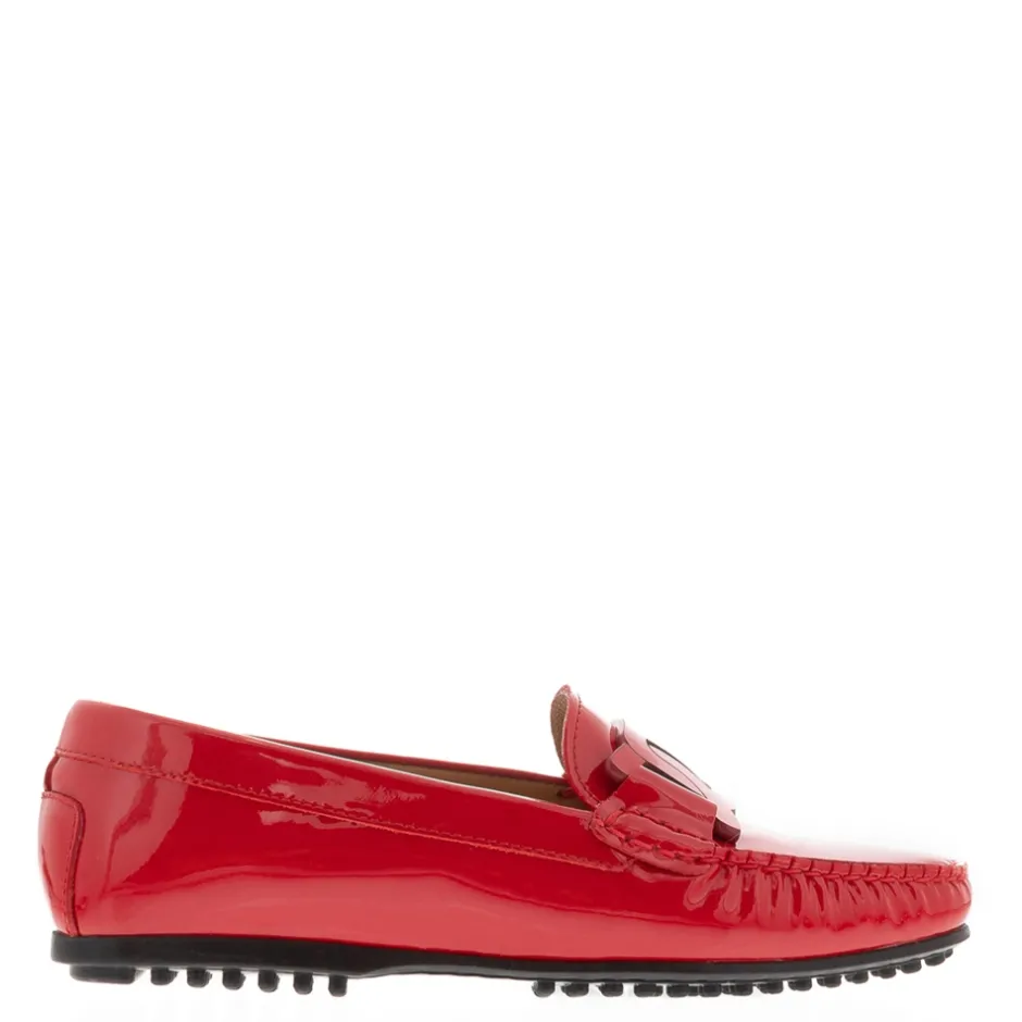 Martedi Red Leather Penny Loafers<Carl Scarpa Clearance