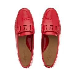 Martedi Red Leather Penny Loafers<Carl Scarpa Clearance