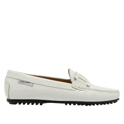 Martedi White Patent Leather Driving Loafers<Carl Scarpa Store