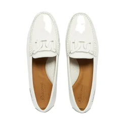 Martedi White Patent Leather Driving Loafers<Carl Scarpa Store