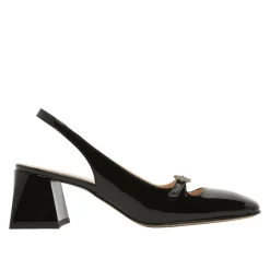 Martina Black Low Block Heel Courts<Carl Scarpa Fashion