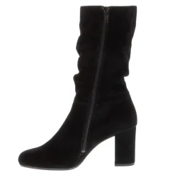Mathilde Black Suede Ruched Ankle Boots<Carl Scarpa Flash Sale