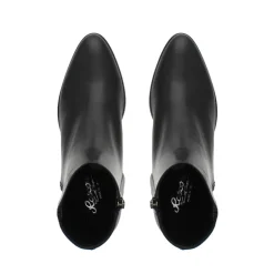 Megan Black Leather Ankle Boots<Carl Scarpa Cheap