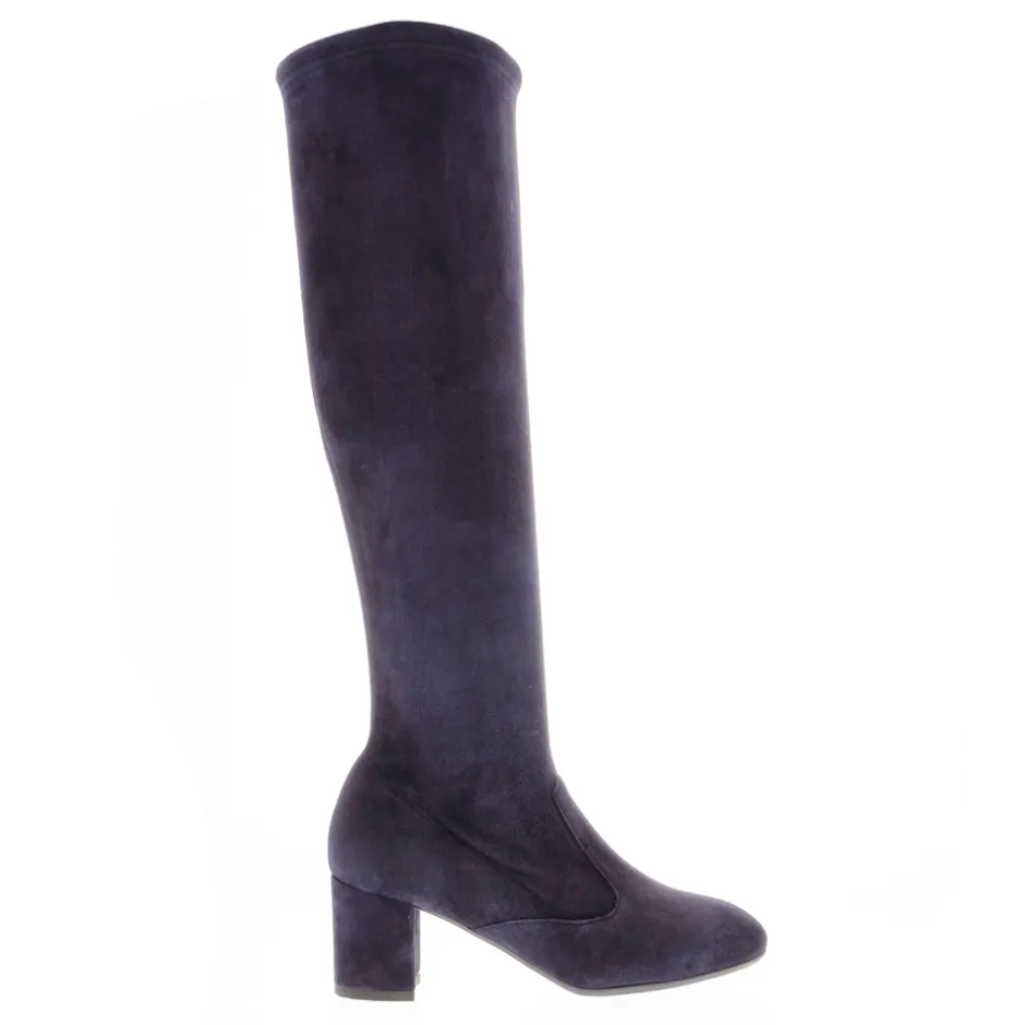 Mimosa Navy Italian Suede Knee High Boots<Carl Scarpa Discount