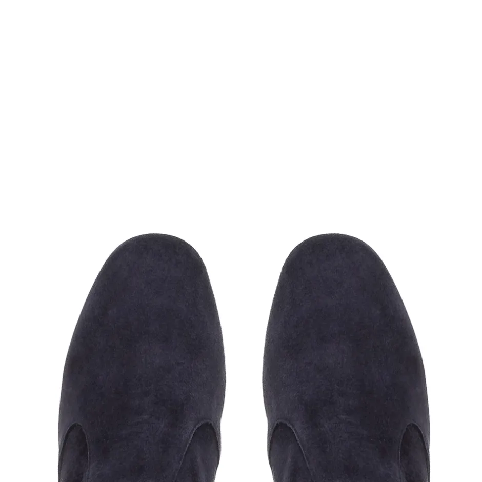 Mimosa Navy Italian Suede Knee High Boots<Carl Scarpa Discount