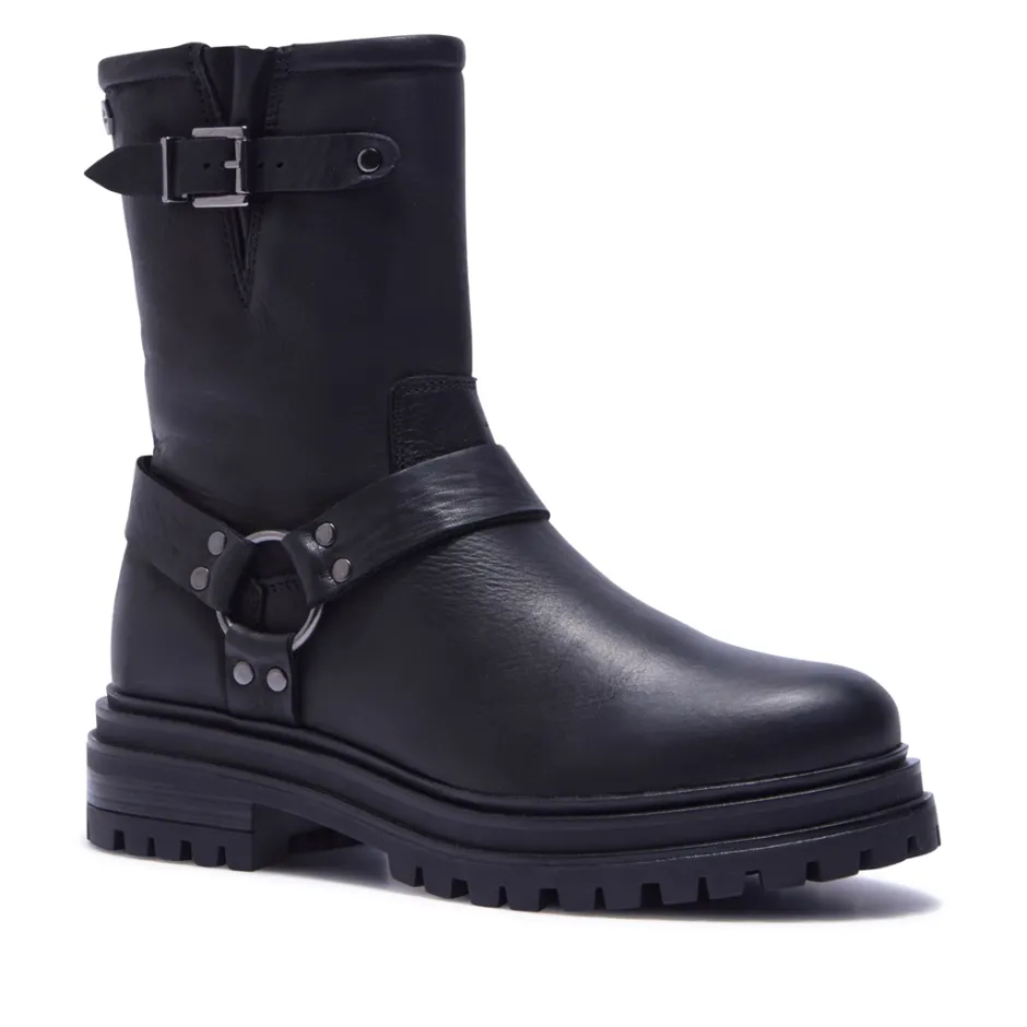 Molize Black Leather Ankle Boots<Carl Scarpa Store
