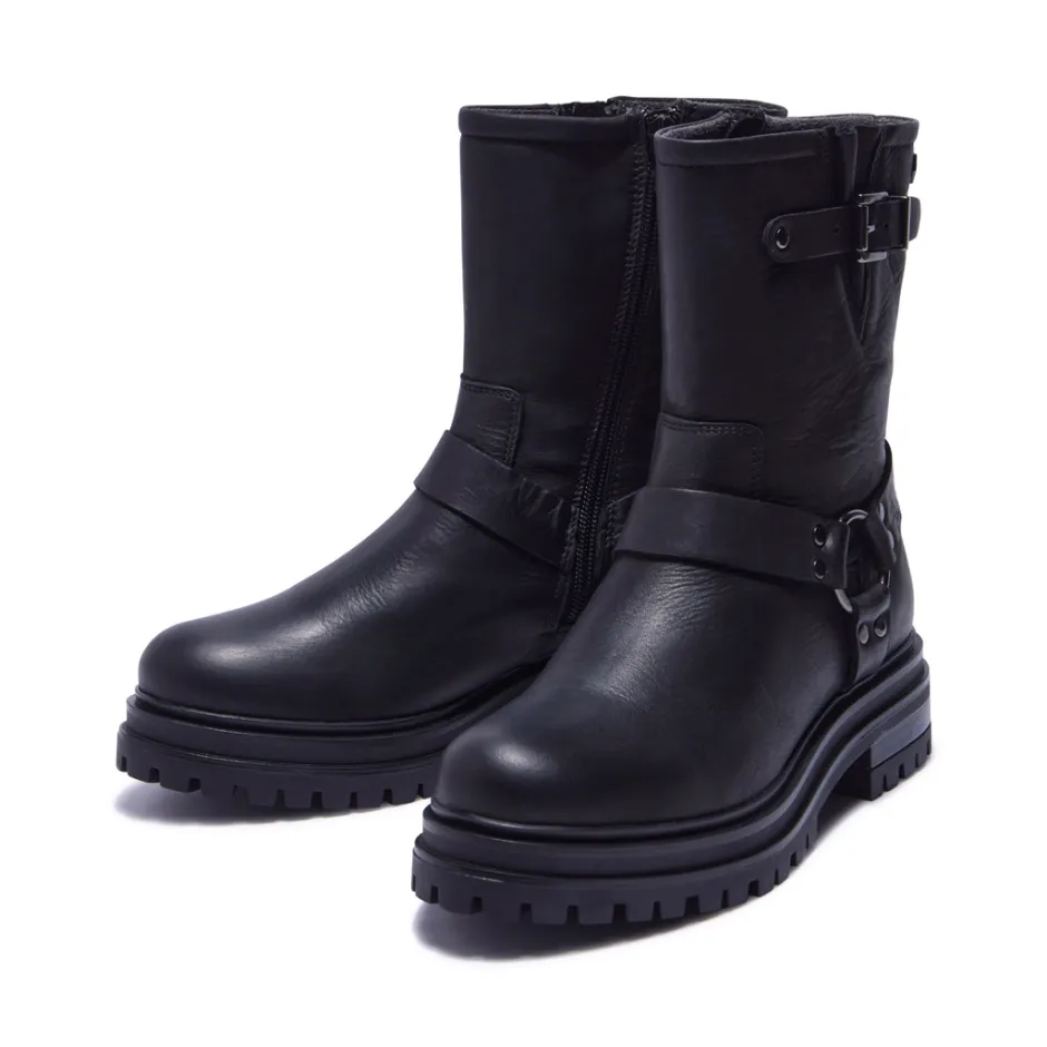 Molize Black Leather Ankle Boots<Carl Scarpa Store