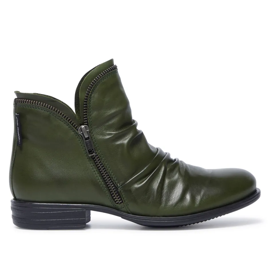 Natalia Green Leather Ankle Boots<Carl Scarpa Sale