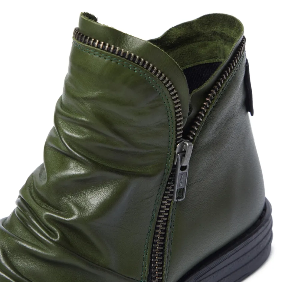 Natalia Green Leather Ankle Boots<Carl Scarpa Sale