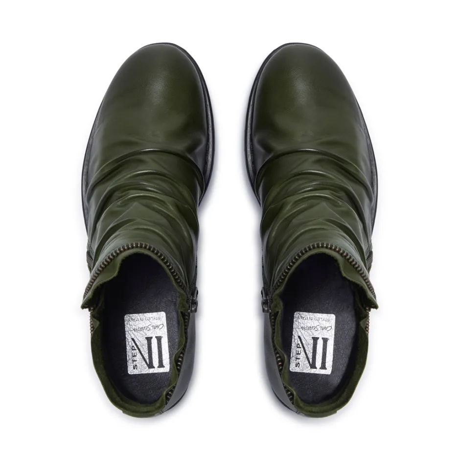 Natalia Green Leather Ankle Boots<Carl Scarpa Sale