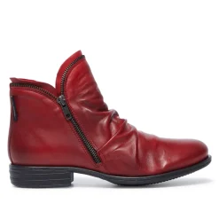 Natalia Red Leather Ankle Boots<Carl Scarpa Cheap