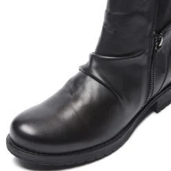 Nataria Black Leather Ankle Boots<Carl Scarpa Cheap