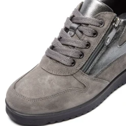 Nemoli Grey Leather Trainers<Carl Scarpa Fashion
