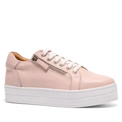 Norina Blush Leather Platform Trainers<Carl Scarpa Clearance