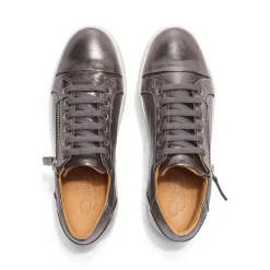 Norina Silver Leather Platform Trainers<Carl Scarpa Fashion