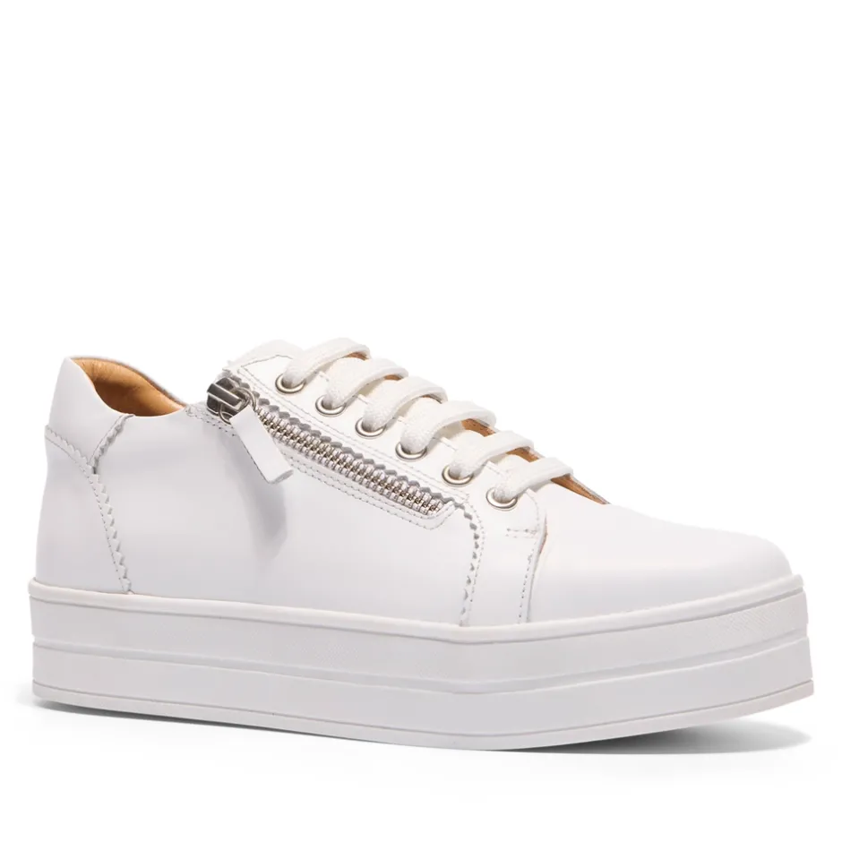 Norina White Leather Platform Trainers<Carl Scarpa Cheap