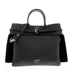 Obarini Black Italian Suede Box Bag<Carl Scarpa Shop