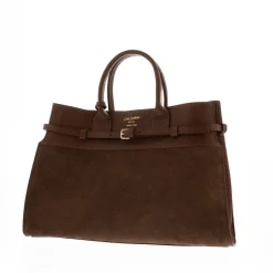 Obarini Tan Italian Suede Box Bag<Carl Scarpa Discount