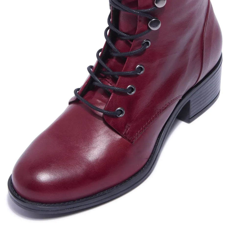 Ocean Bordo Leather Ankle Boots<Carl Scarpa Shop