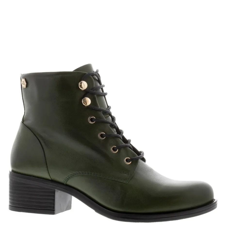 Ocean Green Leather Lace Up Ankle Boots<Carl Scarpa Fashion