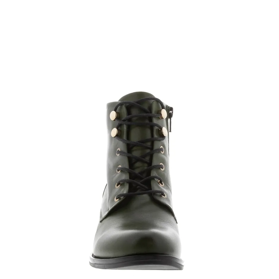 Ocean Green Leather Lace Up Ankle Boots<Carl Scarpa Fashion