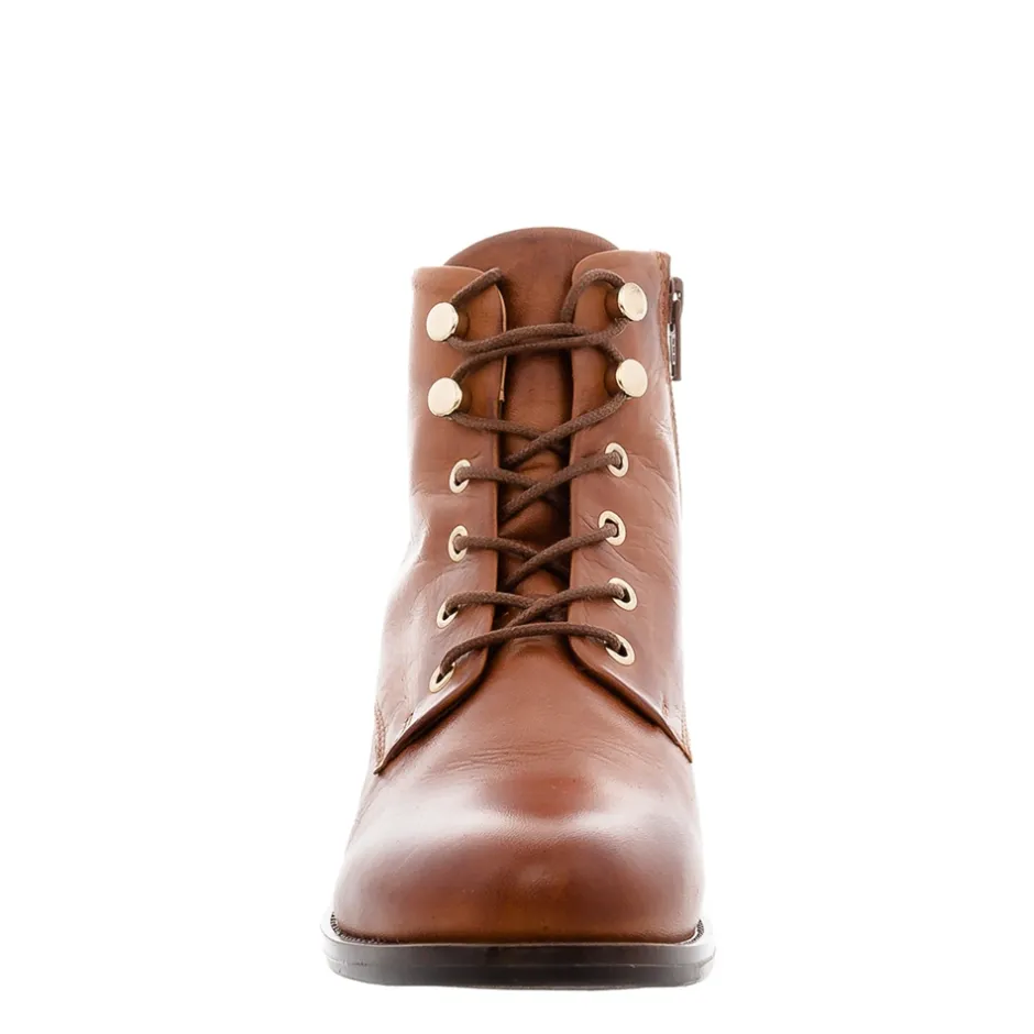 Ocean Tan Leather Lace Up Ankle Boots<Carl Scarpa Cheap