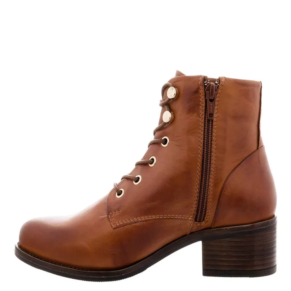 Ocean Tan Leather Lace Up Ankle Boots<Carl Scarpa Cheap