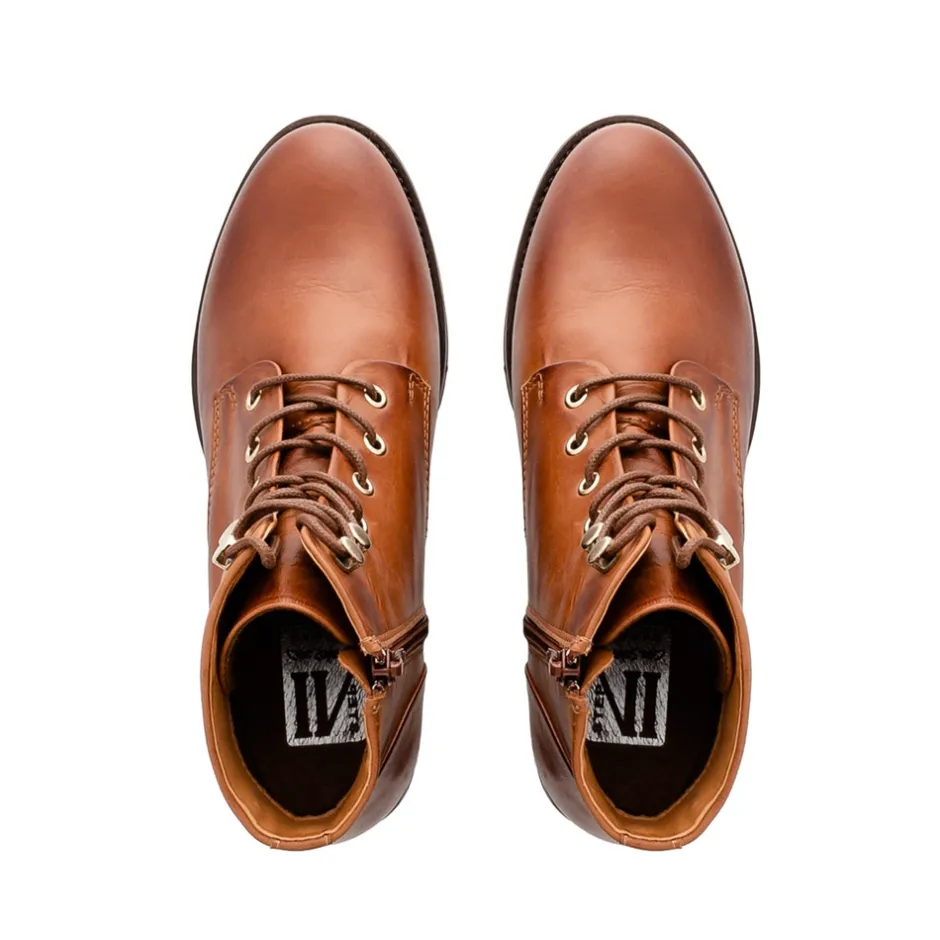 Ocean Tan Leather Lace Up Ankle Boots<Carl Scarpa Cheap