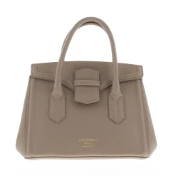 Olmetto Taupe Italian Leather Box Bag<Carl Scarpa Outlet