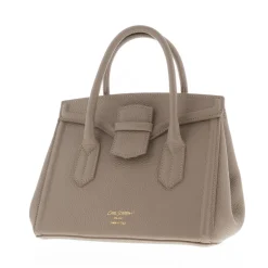 Olmetto Taupe Italian Leather Box Bag<Carl Scarpa Outlet