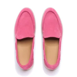 Omilie Fuchsia Suede Slip-On Loafers<Carl Scarpa Flash Sale