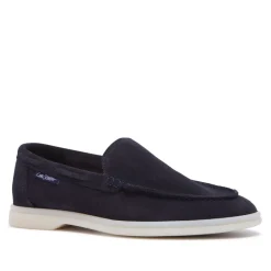 Omilie Navy Suede Slip-On Loafers<Carl Scarpa Cheap