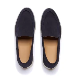 Omilie Navy Suede Slip-On Loafers<Carl Scarpa Cheap