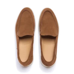 Omilie Tan Suede Slip-On Loafers<Carl Scarpa Clearance