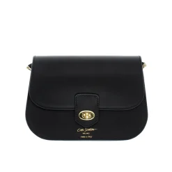 Orsina Black Italian Leather Shoulder Bag<Carl Scarpa Cheap