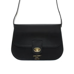 Orsina Black Italian Leather Shoulder Bag<Carl Scarpa Cheap