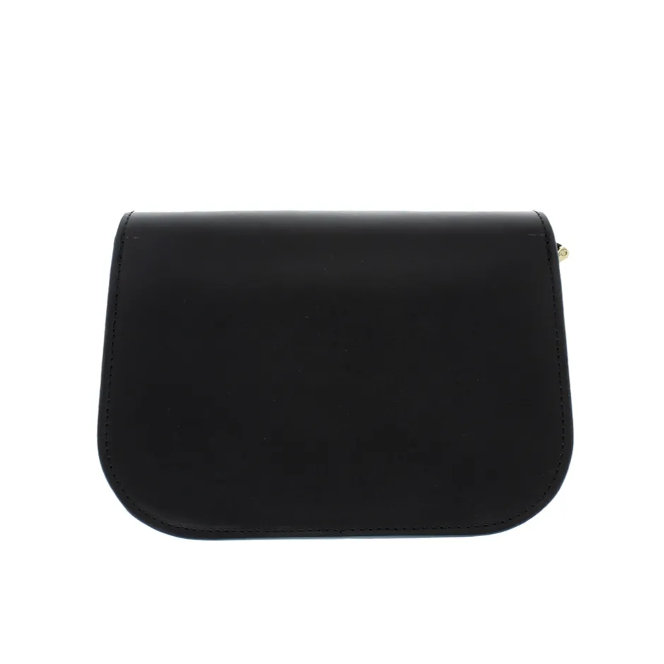 Orsina Black Italian Leather Shoulder Bag<Carl Scarpa Cheap