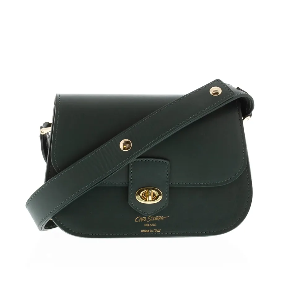 Orsina Green Italian Leather Shoulder Bag<Carl Scarpa Best Sale