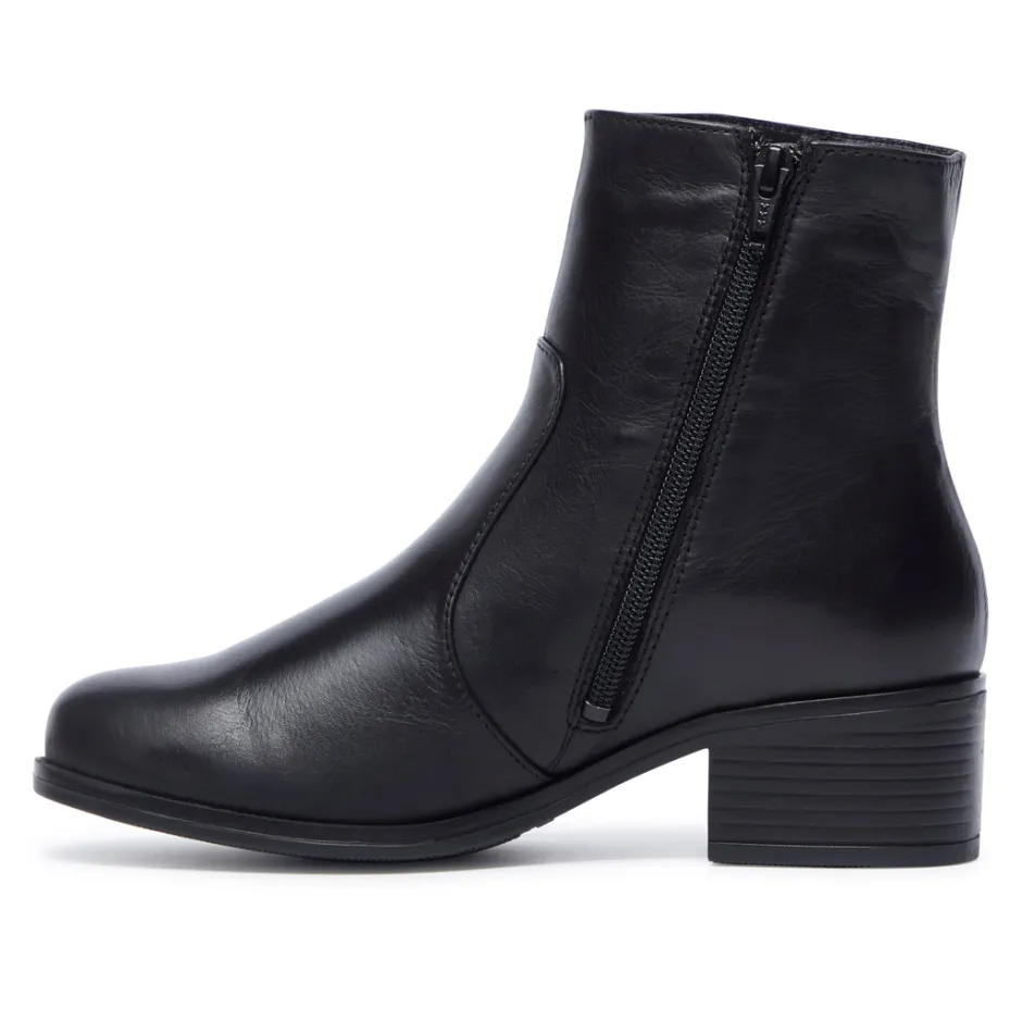 Orvieto Black Leather Ankle Boots<Carl Scarpa Best