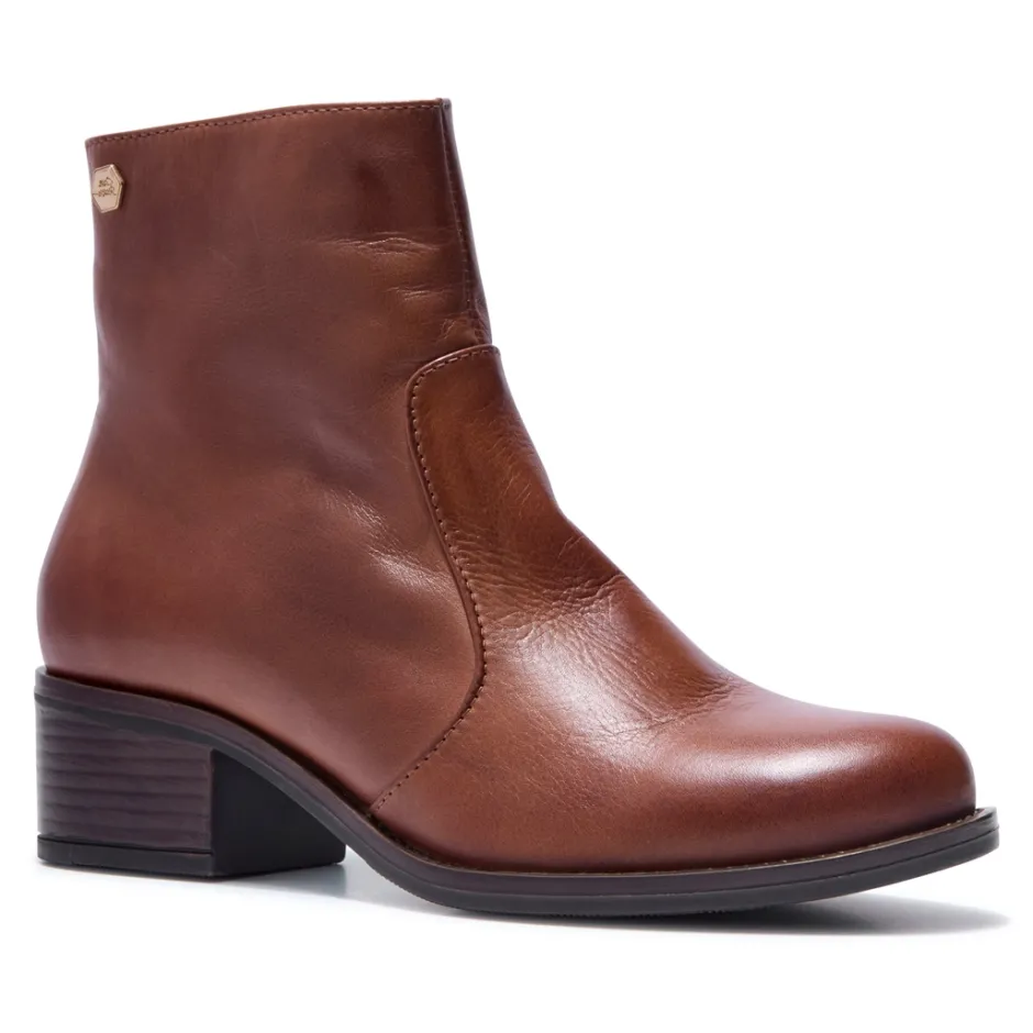 Orvieto Tan Leather Ankle Boots<Carl Scarpa Shop